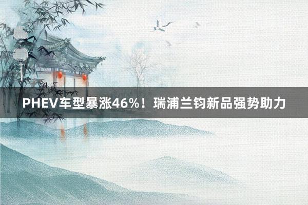 PHEV车型暴涨46%！瑞浦兰钧新品强势助力