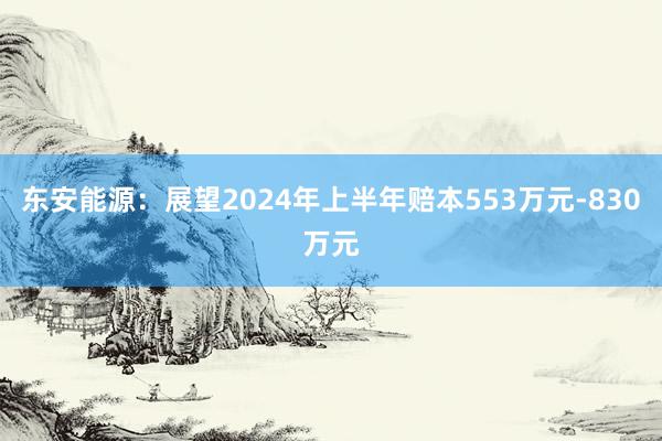 东安能源：展望2024年上半年赔本553万元-830万元