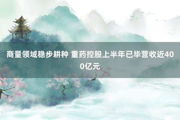 商量领域稳步耕种 重药控股上半年已毕营收近400亿元