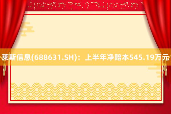 莱斯信息(688631.SH)：上半年净赔本545.19万元