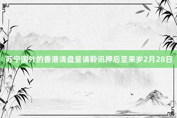 苏宁国外的香港清盘呈请聆讯押后至来岁2月28日