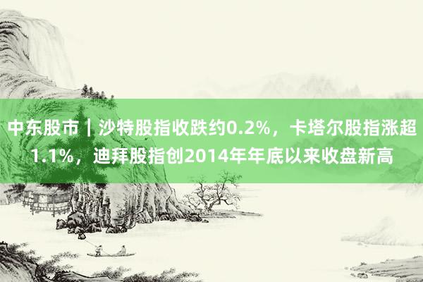 中东股市｜沙特股指收跌约0.2%，卡塔尔股指涨超1.1%，迪拜股指创2014年年底以来收盘新高